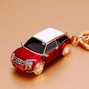 Metal Rhinestones Car Key Chain For Couple`S Gift Bag Pendant