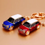 Metal Rhinestones Car Key Chain For Couple`S Gift Bag Pendant