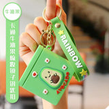 Cute Cartoon Vanity Mirror Keychain Phone Holder Pendant