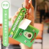 Cute Cartoon Vanity Mirror Keychain Phone Holder Pendant