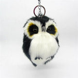 Fluffy Rabbit Fur Owl Keychain For Womens Girls Pompom Fur Key Chains