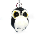 Fluffy Rabbit Fur Owl Keychain For Womens Girls Pompom Fur Key Chains