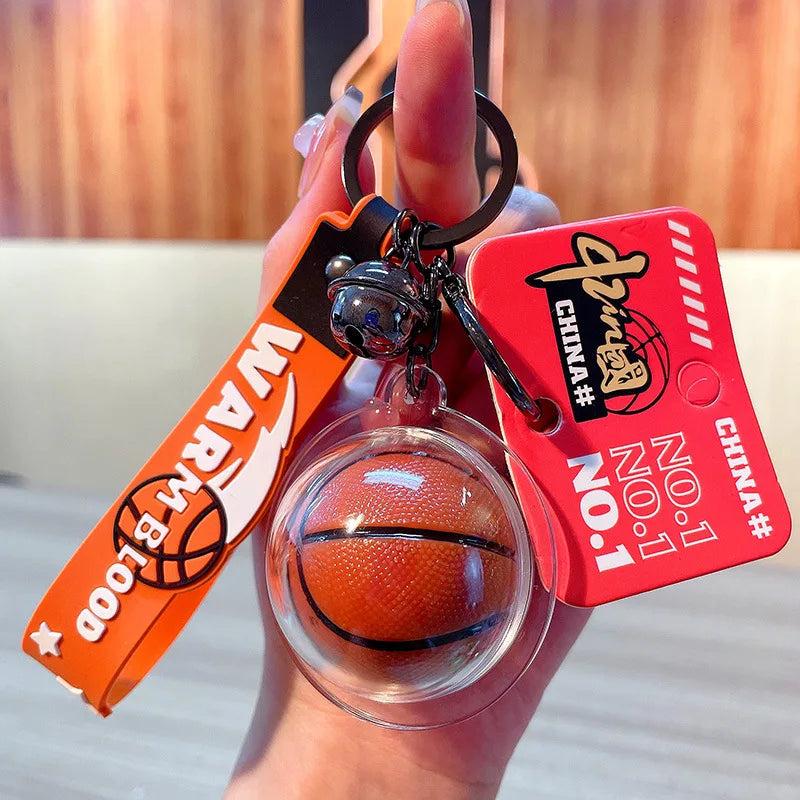 Red Basketball Keychain Gift for Men Women Ball Pendant of Key Chain For Bag