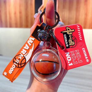 Red Basketball Keychain Gift for Men Women Ball Pendant of Key Chain For Bag