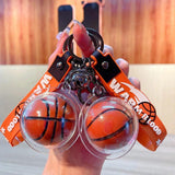 Red Basketball Keychain Gift for Men Women Ball Pendant of Key Chain For Bag