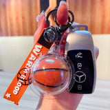 Red Basketball Keychain Gift for Men Women Ball Pendant of Key Chain For Bag
