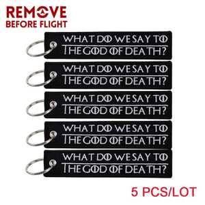 5 PCS Remove Before Flight Keychains for Motorcycle Key Tag Chaveiro