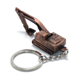 Alloy 3D Excavator Keychain Pendant, Car Accessory for Girls