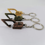 Alloy 3D Excavator Keychain Pendant, Car Accessory for Girls