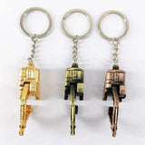 Alloy 3D Excavator Keychain Pendant, Car Accessory for Girls