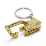 Alloy 3D Excavator Keychain Pendant, Car Accessory for Girls