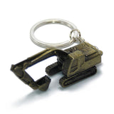 Alloy 3D Excavator Keychain Pendant, Car Accessory for Girls
