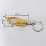 Alloy 3D Excavator Keychain Pendant, Car Accessory for Girls