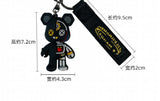 Half Skull Body Robot Bear Keychain Porte Clefs Punk Animal Keyring Car Keychain
