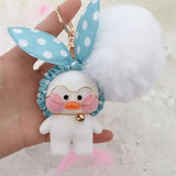 Cute Duck Keychain Plush Yellow Lalafanfan Bag Pendant Keyring