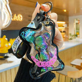 Cartoon Bear Transparent Bag Keychain Acrylic Chain