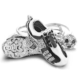 Crystal Soccer Shoes Rhinestone Keychain Purse Buckle Pendant Gift DK258