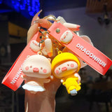 Pig Chrysanthemum Keychain Bag Pendant Couple Accessories