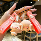 Pig Chrysanthemum Keychain Bag Pendant Couple Accessories