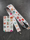 Doctor Nurse Chemical Electrocardiogram Card Neck Strap Lanyards Holder