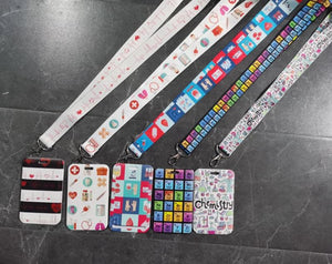 Doctor Nurse Chemical Electrocardiogram Card Neck Strap Lanyards Holder