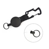 Thick Nylon Rope Keychain Telescopic Key Chain Ring Carabiner