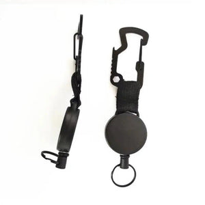 Thick Nylon Rope Keychain Telescopic Key Chain Ring Carabiner