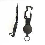 Thick Nylon Rope Keychain Telescopic Key Chain Ring Carabiner
