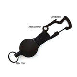 Thick Nylon Rope Keychain Telescopic Key Chain Ring Carabiner