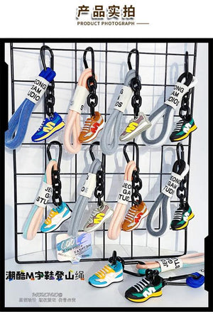 M-shaped Climbing Rope Sneaker Keychain Bag Pendant