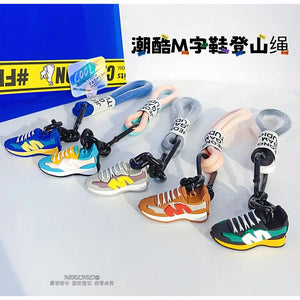 M-shaped Climbing Rope Sneaker Keychain Bag Pendant