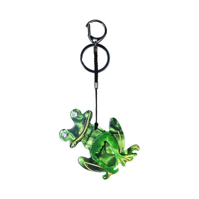 Animal Frog Keychain Stainless Steel Key Ring for Women Girl