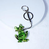 Animal Frog Keychain Stainless Steel Key Ring for Women Girl