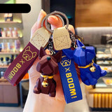 Bells Bulldog Keychain Couple Accessories Creative Gift