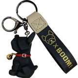 Bells Bulldog Keychain Couple Accessories Creative Gift