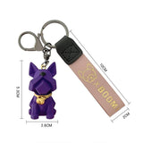 Bells Bulldog Keychain Couple Accessories Creative Gift