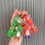 Summer Anime Dinosaur Doll Keychain for Women Backpack Pendant Car Key Ring