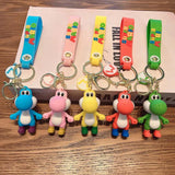 Summer Anime Dinosaur Doll Keychain for Women Backpack Pendant Car Key Ring