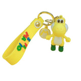 Summer Anime Dinosaur Doll Keychain for Women Backpack Pendant Car Key Ring