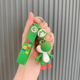 Summer Anime Dinosaur Doll Keychain for Women Backpack Pendant Car Key Ring