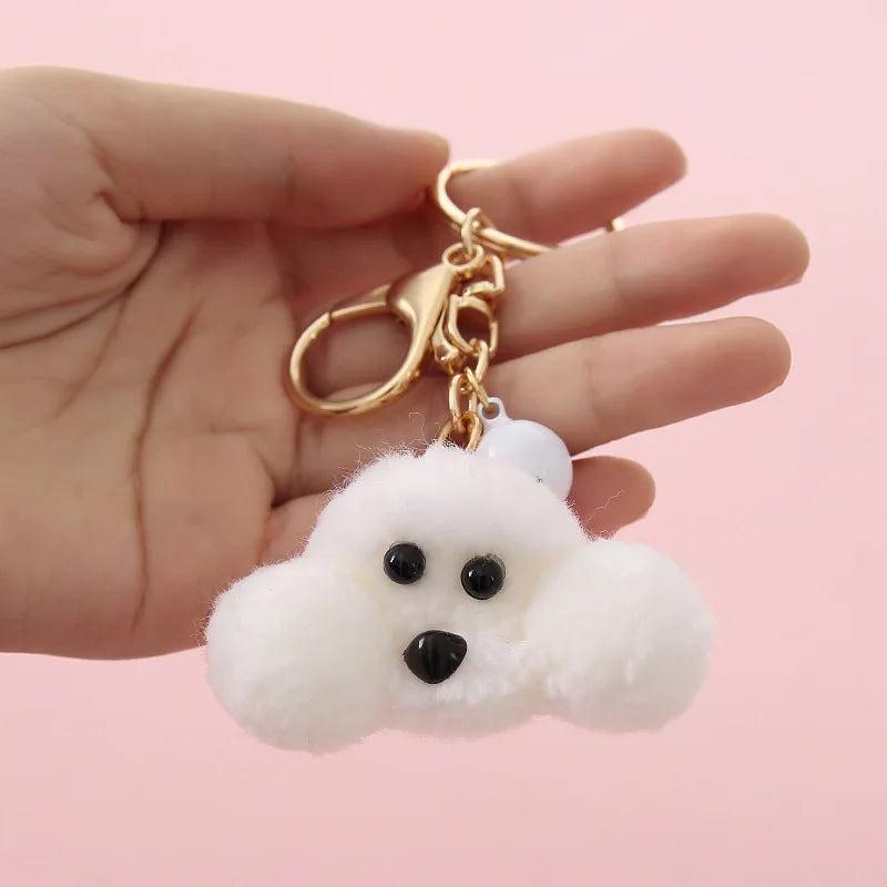 1pc Cartoon Faux Fur Plush Rabbit Keychain Car Bag Pendant Wool Felt Strawberry
