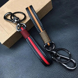 Leather Keychain Car Keyring Key Pendant Men Women Key Chain Metal Accessories
