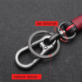 Leather Keychain Car Keyring Key Pendant Men Women Key Chain Metal Accessories