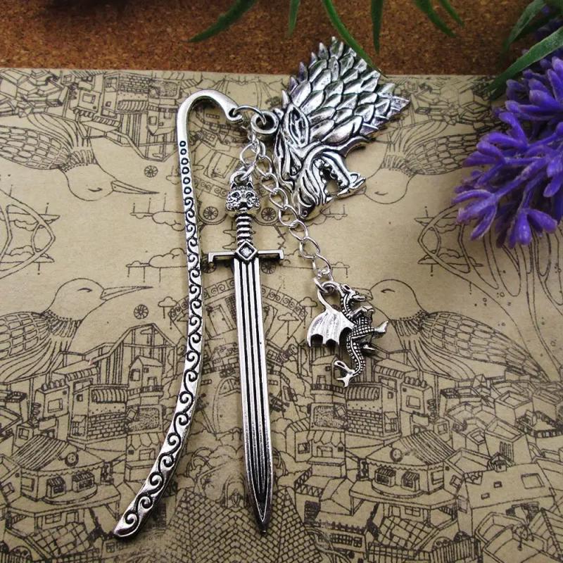 Wolf Head and Sword Small Dragons Birthday Reading Lover