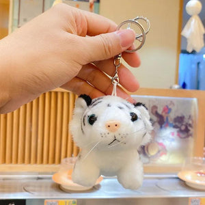 Simulation Tiger Pendant Zodiac Tiger Keychain Plush Doll Toy