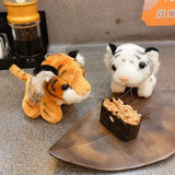 Simulation Tiger Pendant Zodiac Tiger Keychain Plush Doll Toy