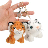 Simulation Tiger Pendant Zodiac Tiger Keychain Plush Doll Toy