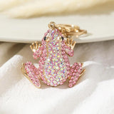 Crystal Frog Key Chain Couple Jewelry Bag Keyring Trinket Animal Pendant