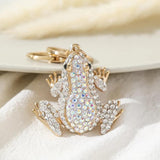 Crystal Frog Key Chain Couple Jewelry Bag Keyring Trinket Animal Pendant