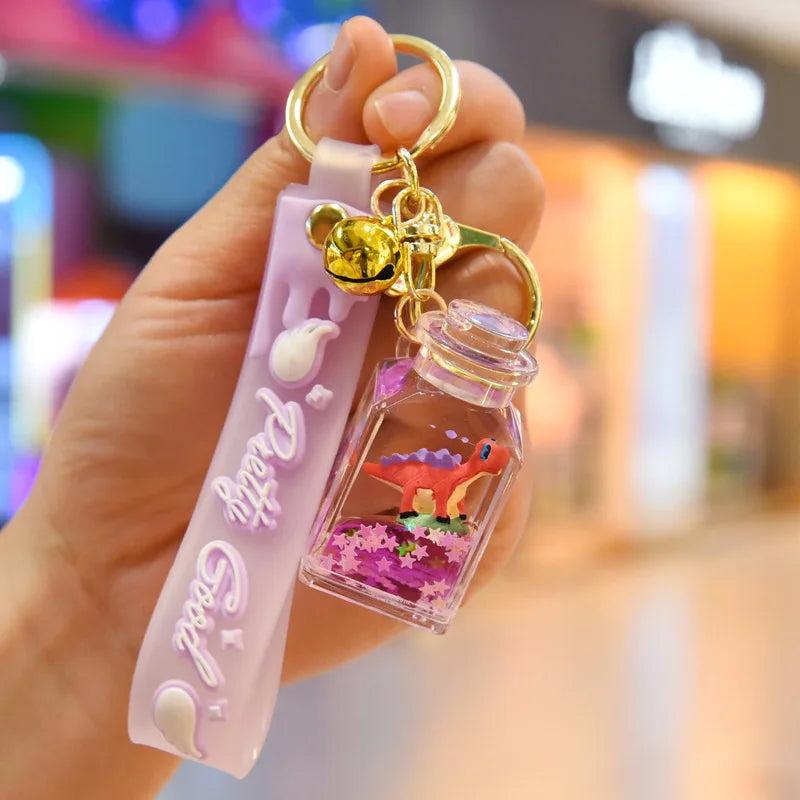 Dino Key Chain Women Acrylic Pendant Animal Keychain Car Rings